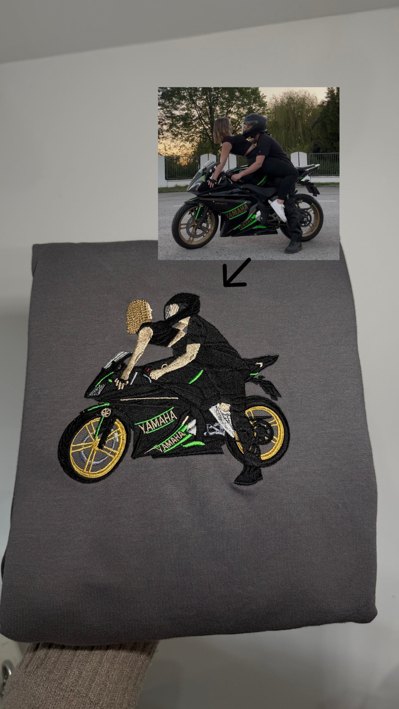 Custom motorcycle embroidery
