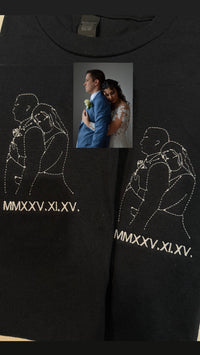 Roman numeral embroidery