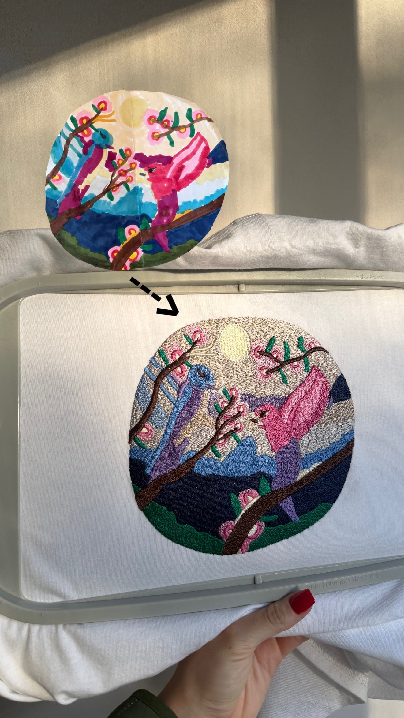 Existing design embroidery