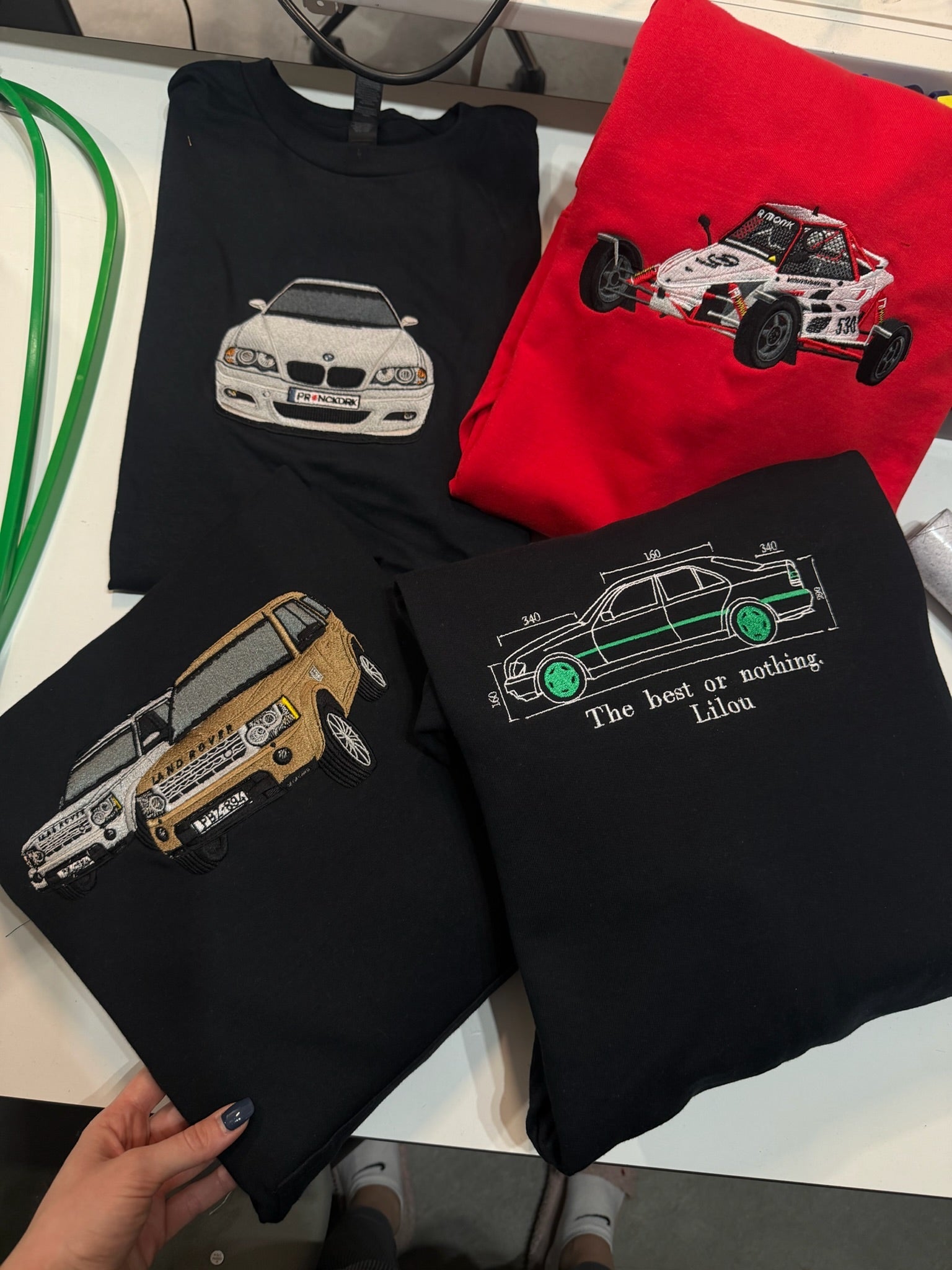 Custom car embroidery