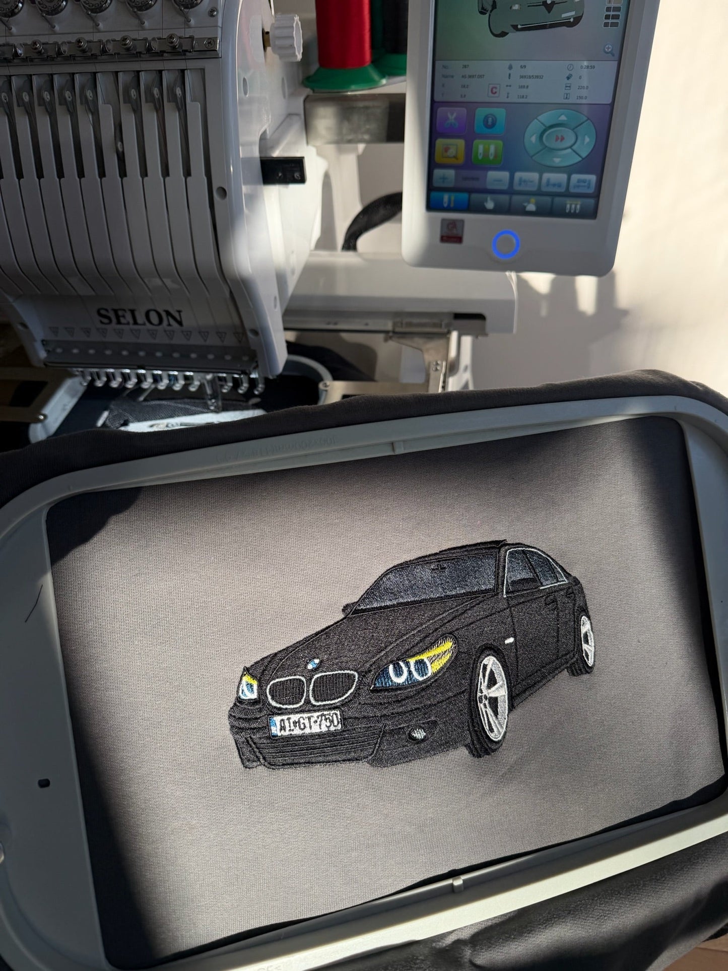 Custom car embroidery