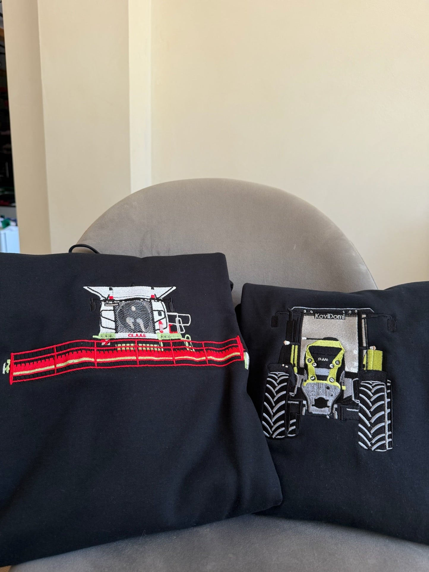 Custom tractor embroidery