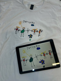 Kids drawing embroidery