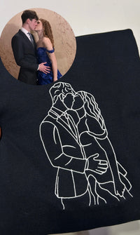 Photo embroidery line art