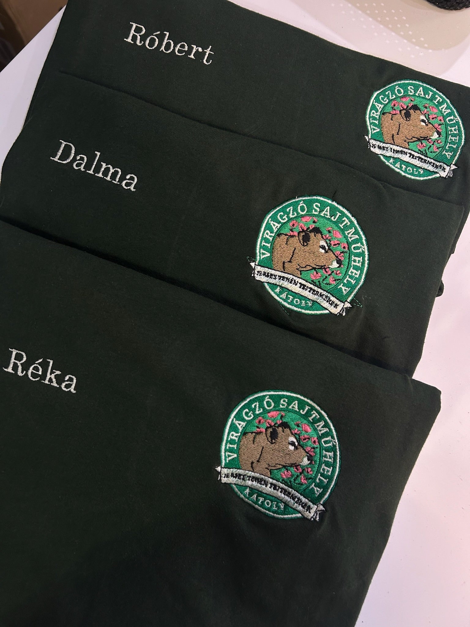 Custom logo embroidery